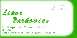 lipot markovics business card